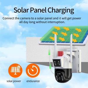 Telecamera PTZ 4G a Doppia Lente Alimentata a Energia Solare Ubox App, Senza Fili, per Esterni, 2K, con Rilevamento AI di Persone e Veicoli, Visione a Colori - Product Image 2