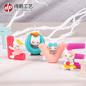 Adornos en Miniatura de Gatos Adorables de Dp Craft, Decoraciones de Mascotas de Dibujos Animados de PVC para Escritorio, Consola Central de Automóvil - Product Image 3