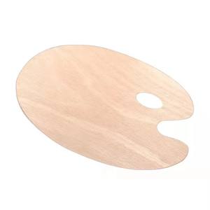 Paleta Ovalada de <span class=keywords><strong>Madera</strong></span> Color Burlywood para Artistas, para Pintura Acrílica y al Óleo, Fácil de Limpiar, Ligera, con Orificio para el Pulgar - Product Image 5