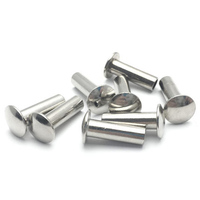 Rivets semi-tubulaires à tête ronde en acier inoxydable et aluminium, rivets métalliques semi-tubulaires, attaches semi-tubulaires
