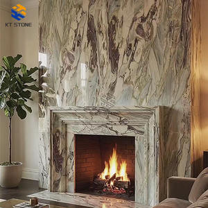 Mantel de Chimenea de Piedra de Mármol Natural de Alta Calidad, Tamaño Personalizado, Estilo Simple para Uso en Interiores, para Hoteles y Apartamentos, Control Remoto - Product Image 5