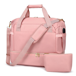 Set 2 pezzi borsa da viaggio bagaglio da viaggio Sac De Voyage espandibile borsa da viaggio impermeabile da viaggio USB - Product Image 1