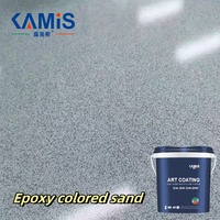 Peinture de sol auto-nivelante en sable de couleur époxy pour sols en ciment, surfaces de carreaux antidérapantes et résistantes à l'usure
