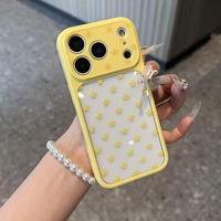 Coque de téléphone étoiles colorées pour iPhone 17 18 Pro Max 16 15 11 – Coque arrière transparente en acrylique 2-en-1 de protection instantanée