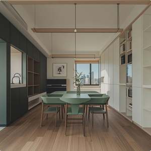 Cucina Armoire de cuisine complète avec porte intelligente, îlot de cuisine modulaire, plan de travail en marbre artificiel, panier de rangement, design moderne - Product Image 6