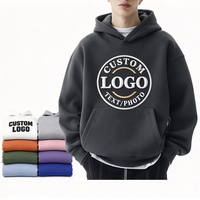 Sweat à capuche uni personnalisé avec broderie et impression en relief, pull en molleton de coton super épais pour homme, haute qualité 400 - 450 g/m² 500 g/m²