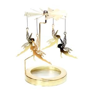 Chandelier rotatif en métal Carrousel de Noël <span class=keywords><strong>Bougeoir</strong></span> en or avec <span class=keywords><strong>plusieurs</strong></span> motifs pour l'option - Product Image 3