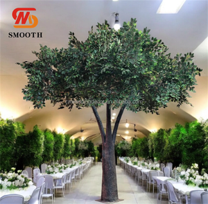 LISSE Haute Qualité Géant <span class=keywords><strong>Vert</strong></span> Feuilles Arbre Fleur De Cerisier Arbre Naturel <span class=keywords><strong>Vert</strong></span> Hôtel Décoration Arbres De Mariage - Product Image 1