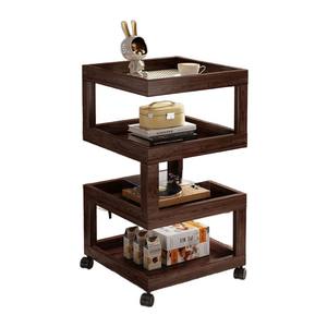 Carrito de almacenamiento móvil cuadrado con ruedas, fácil de limpiar, para uso en dormitorios y organización del hogar. - Product Image 1