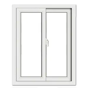 Customized Designs European PVC UPVC Double Sliding Window Double Glazed With Shutter For Sales