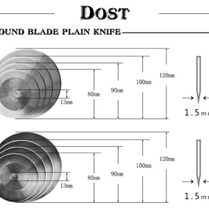 Cuchilla para Cortar Kebab Dost 090 de 80x13x1.5mm y 90x13x1.5mm, Cuchilla para Cortar Shawarma, Compatible con DOST 090 - Product Image 2