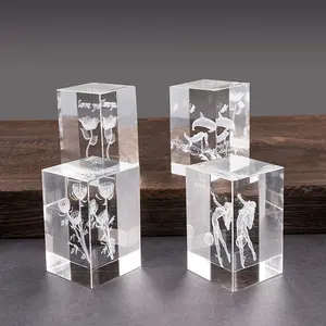 Honor of Crystal Calidad superior Personalizado 3D Láser Grabado de cristal Cristal en blanco