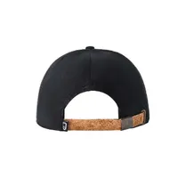 Gorra de Béisbol Negra de Algodón con Visera Plana, Correa Ajustable y Logotipo Bordado, Estilo Dad Hat para Streetwear