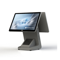 Terminal de point de vente Android Shangshang avec écran tactile 15,6 pouces, moniteur secondaire 11,6 pouces, imprimante thermique intégrée, caisse enregistreuse pour petites entreprises de vente au détail