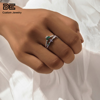 De 925 Sterling Silver Flower Leaf Rings Croix Fleur Bijoux 925 Silver Open Ring 925 Silver Zirconia Butterfly Open Rings