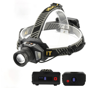 휴대용 LED 헤드램프 듀얼 라이트 소스 고출력 화이트 레이저 방수 야외 캠핑 USB 충전 헤드라이트 - Product Image 1