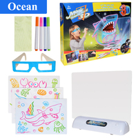Planche à dessin magique pour enfants, jouet éducatif, planche lumineuse 3D à Led