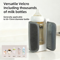 Chauffe-lait sans fil rechargeable, chauffe-biberon portable pour les voyages, l'hiver et l'extérieur