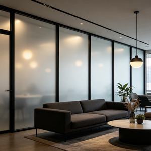 Système de cloison en verre opaque intelligent PDLC personnalisé, design industriel contemporain, séparateur de pièce pour la maison et le bureau - Product Image 1