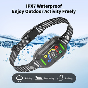 Collier anti-aboiement à écran couleur, rechargeable, étanche, dispositif d'entraînement automatique intelligent pour chien, noir - Product Image 5