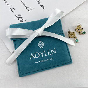 Emballage personnalisé pour cadeaux, enveloppe en velours, sac en microfibre suédée, pochettes à bijoux avec cartes d'insertion pour présentation de bijoux, logo imprimé - Product Image 2