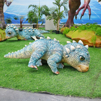 Marionnette de dinosaure animatronique Ankylosaurus à peau souple et mouvements flexibles pour la location de fêtes pour enfants