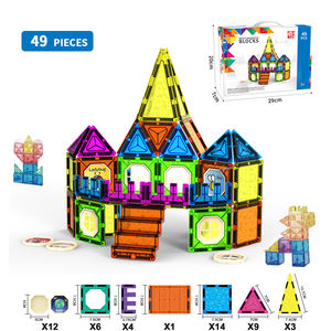 Bloques de Construcción Magnéticos para Niños, Juego de Juguetes Creativos de Bricolaje, Pista Magnética para Niños, Azulejos de Pared, Juguetes Educativos para Niños - Product Image 3