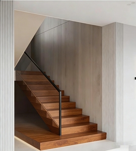 Marche d'escalier personnalisée 2026 avec support de poutre en bois de chêne rouge américain et hêtre - Product Image 4