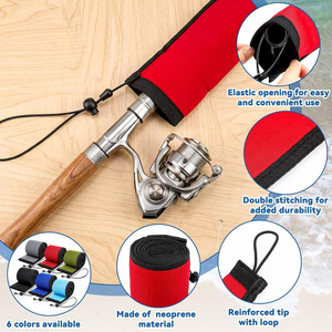 Funda de <span class=keywords><strong>Neopreno</strong></span> Personalizada de Fábrica para Cañas de Pescar, Funda Flotante para Almacenamiento de Cañas de Pescar de Spinning, Casting y Trolling - Product Image 6
