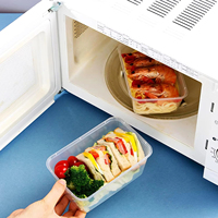 Contenants alimentaires jetables rectangulaires transparents en PP de 500 ml, de qualité alimentaire, compatibles micro-ondes et réfrigérateur, pour le déjeuner, les sandwichs, les nouilles, les fruits