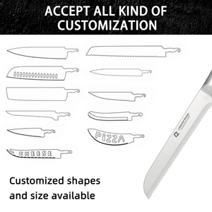 Wholesale <b>bread</b> cutting <b>knives</b>, 8 inch stainless steel integrated <b>bread</b> <b>knives</b>, serrated blades sharp cheese <b>knives</b> OEM/ODM - Product Image 5