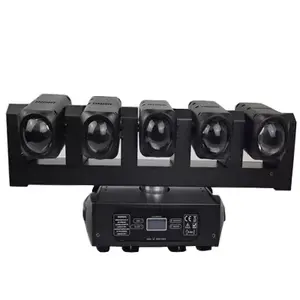 2022 5PCS Mini 5X10W RGBW 4in1 LED Giratório Beam Moving Head LED Luz de Estágio para Disco