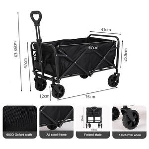 APO018 Carro Plegable Resistente de 100L de Gran Capacidad para Exteriores, Camping, Deportes, Playa, Jardín, con Ruedas - Product Image 2