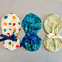 Bonnets de chirurgie pour femmes, bonnets de travail pour femmes enceintes, imprimés, bonnets de travail pour infirmières, doublés de satin avec logo