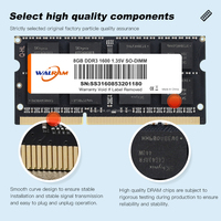 Walram 1066MHz/1333MHz/1600MHz 2GB/4GB/8GB DDR3L 1.35V/1.5V Modules NB SO-DIMM RAM for Laptop
