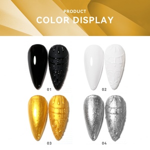 JTING Nueva Llegada 4 Colores Gel de Uñas para Pintura en Relieve Sin Limpieza, Crema de Gel para Arte de Uñas, Esmalte de Gel OEM Personalizado Único en Frascos de 5ml, Gel de Uñas para Relieve - Product Image 3