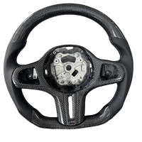 Pour volant de direction pour les séries 3/6/7 F10/F20/F30/X5/F15/X6/F16/F25/F26/M2/F87/M3/F80/M4/F82/E90/E60 Cuir Fibre de carbone