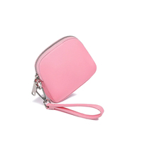 Pochette cosmétique mini en cuir PU en forme de dôme avec logo personnalisé pour rouges à lèvres
