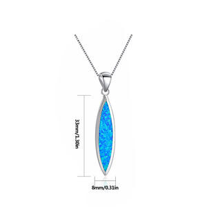 Tiktok वायरल ब्लू ओपल एंजेल आई नेकलेस हेवीयन महासागर ने महिलाओं के गहने - Product Image 2