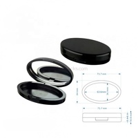 Boîtier compact en plastique ABS pour cosmétiques avec matériaux recyclés, couleur personnalisée, service OEM/ODM, étui vide pour fard à paupières et blush avec miroir