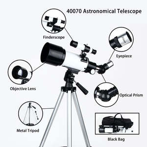 Télescope astronomique <span class=keywords><strong>F40070M</strong></span> avec trépied, télescope astronomique réfracteur pour l'observation spatiale, voyage 70400 - Product Image 3