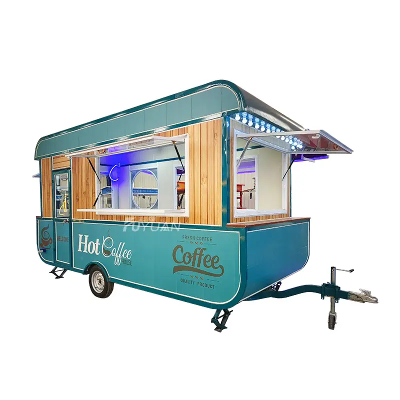 Equipamento de restaurante trailer de carrinho de caminhão de comida móvel trailer de cachorro-quente de caminhão de fast food para venda