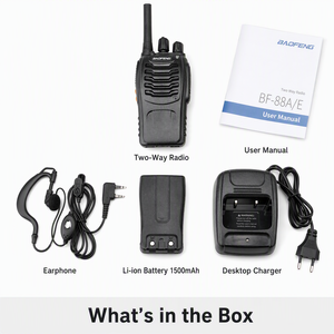 Radio bidirectionnelle portable professionnelle PMR446 avec écouteurs et chargeur de bureau pour les agents de sécurité et les patrouilles - Product Image 2