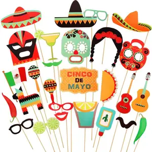 29PCS/Set Mexican Facebook Photo Props Photography Decoration Party Backdrop Supplies