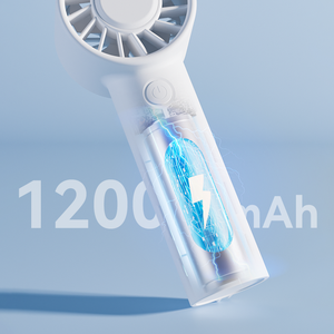Summer Cooler Portable Handheld Small Fan 1200mAh Four-speed Large Wind Light Portable Handy Fan - Product Image 3