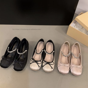 New Summer Ballet Flats for Women Platform Slip-On Comfort <b>Shoes</b> With Hidden Wedge Heel - Product Image 2