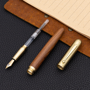 Stock boîte de rangement pour stylos en bois boîte d'emballage cadeau pour stylo coquille de palourde stylo stylo plume simple bureau étudiant avec boîte - Product Image 6