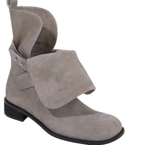 Bottes de cowboy occidentales pliables 2-en-1 pour femme, style vintage 2026, à talon épais et plateforme, mi-mollet - Product Image 5