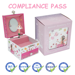 Nuova Scatola Musicale del Giardino delle Fate di Jakos, Realizzata in MDF, Contenitore per <span class=keywords><strong>Regali</strong></span> di Compleanno e <span class=keywords><strong>Natale</strong></span> per Bambine - Product Image 4