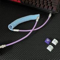 Kabel Data Tahan Lama Kabel Pengisi Daya Mobil Kabel Pengisi Daya Berwarna dengan Jalinan Fishnet Tipe c ke c Kabel USB Mobil Spring CarPlay untuk Ponsel